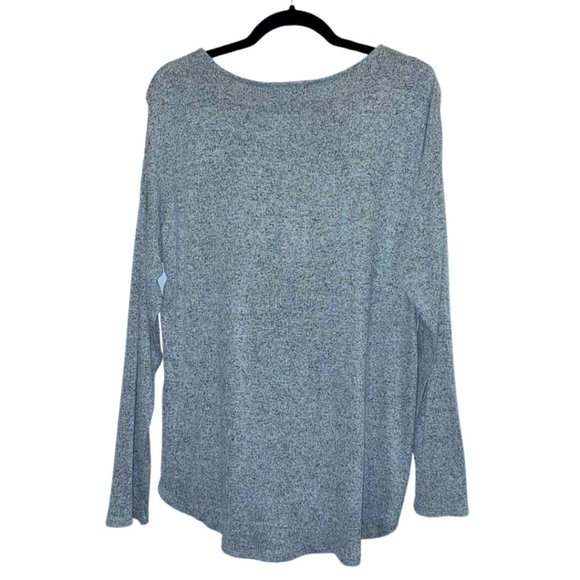 89th + Madison V-Neck Jeweled Zipper Long Sleeve Top - Picture 3 of 8